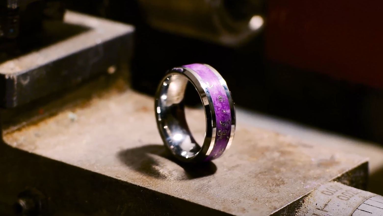 Making a Titanium Infused Carbon Fiber and Lava Glow Liner Ring | Patrick  Adair Designs - YouTube